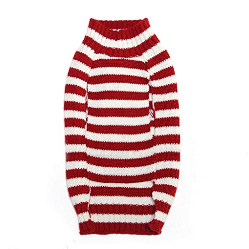 Cofco Hunde-Pullover Weihnachtsmann, Hunde-Kleidung, gestrickt, für kleine/mittelgroße/große Hunde, Weihnachts-Pullover - 5